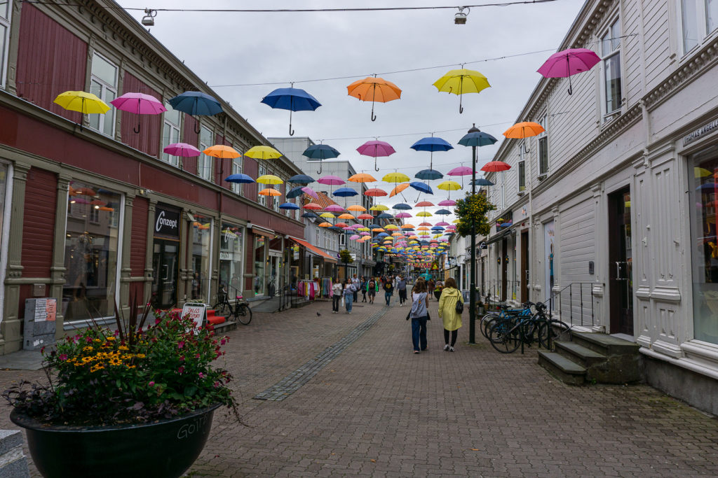 Umbrella Street in Trondheim